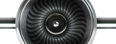 Jet motoru ön görünüm.