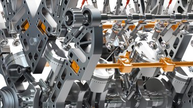 v8 자동차 엔진 배경.