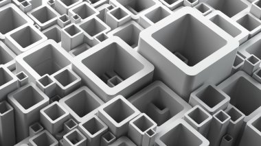 Gümüş metalik küpleri 3d arka plan