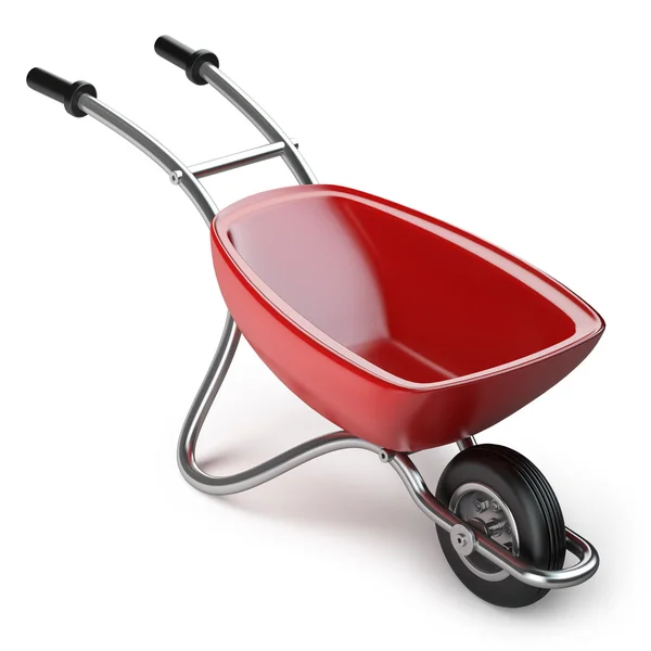 Red wheelbarrow — Stock Photo, Image