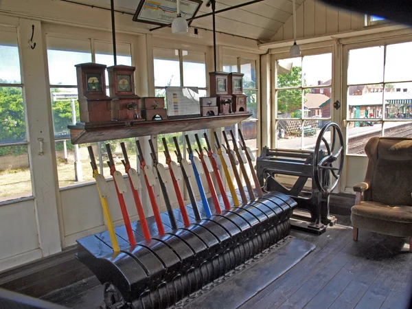 Signal box at Sheringhan station. — Stock Photo, Image