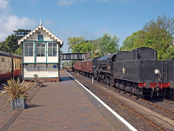 Steam motor ingen 90775 vid sheringham station. — Stockfoto