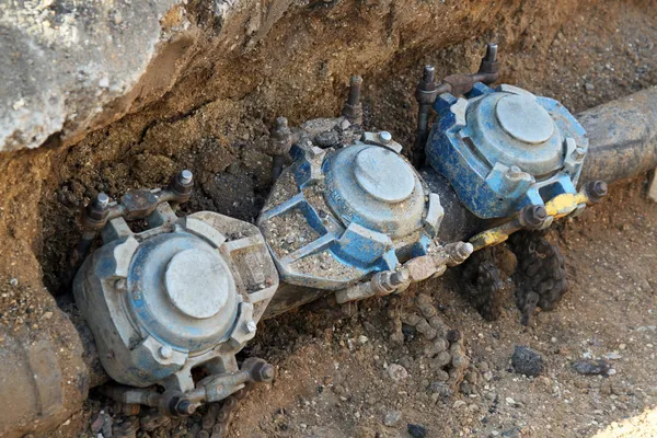 Underground pipe work undergoing repair