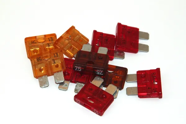 Assorted fuses. as used in the automotive industry. — Stock Photo, Image
