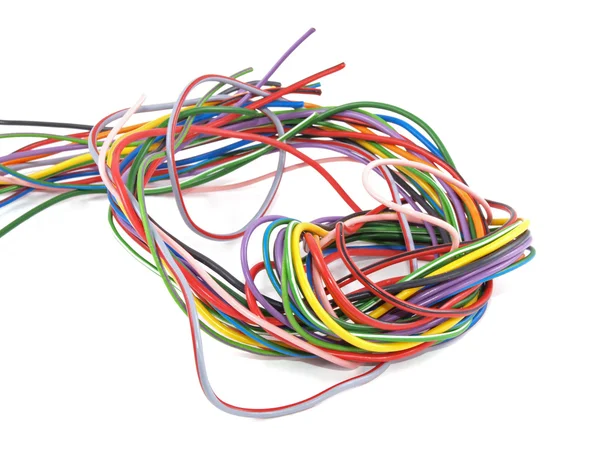 Mehrfarbiges 6-Ampere-Elektrokabel — Stockfoto