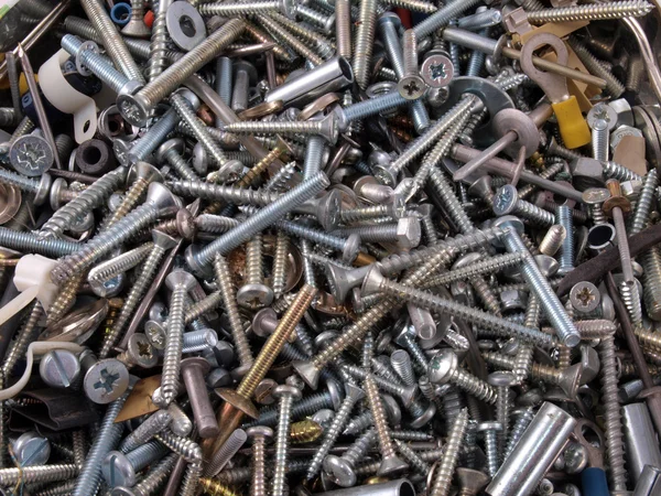 Assorted screws and fixings. — Stock Photo, Image