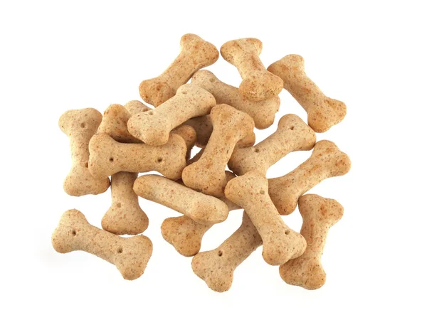 Close up of dog biscuits in the shape of bones — Stock Photo, Image