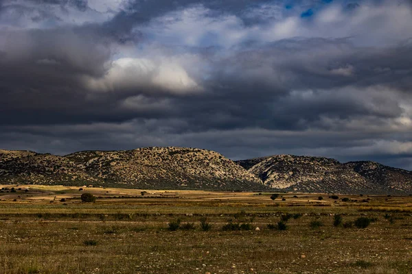 Vacker Lugn Höst Bergslandskap Från Aragon Spanien — Stockfoto