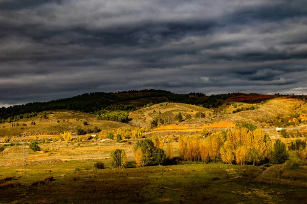 Mooie Rustige Herfst Berglandschap Van Aragon Spanje — Stockfoto