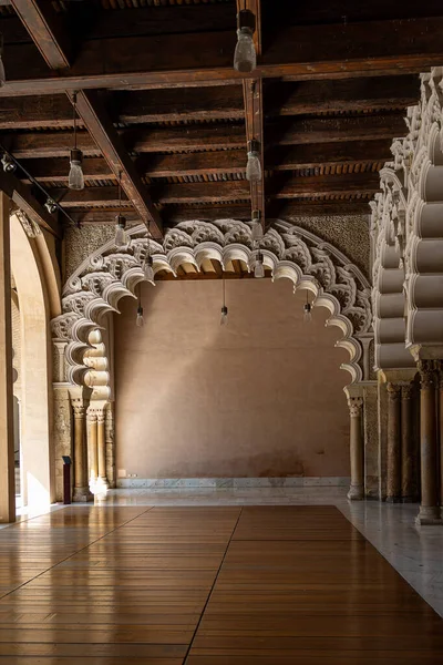 Hermoso Gran Histórico Zaragoza España Cálido Día Soleado Interior — Foto de Stock