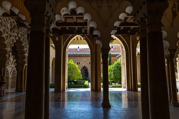 Hermoso Gran Histórico Zaragoza España Cálido Día Soleado Interior — Foto de Stock