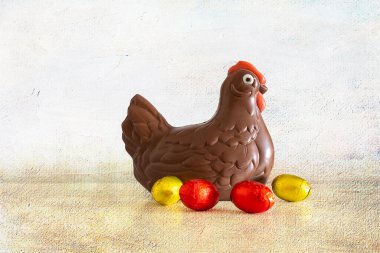 Çikolata yumurtalı güzel Paskalya Chanterelle 'i.