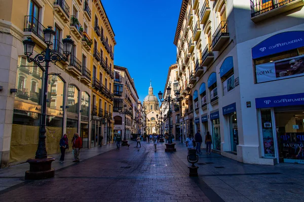 Beautiful Quiet Historic Streets Old Town Zaragoza Spain —  Fotos de Stock