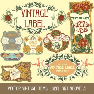 etiket art nouveau