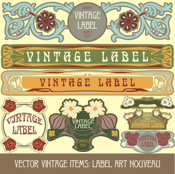 etiket art nouveau