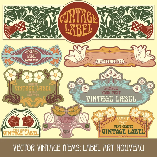 etiket art nouveau