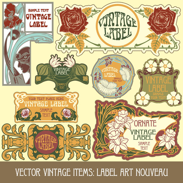 Label art nouveau