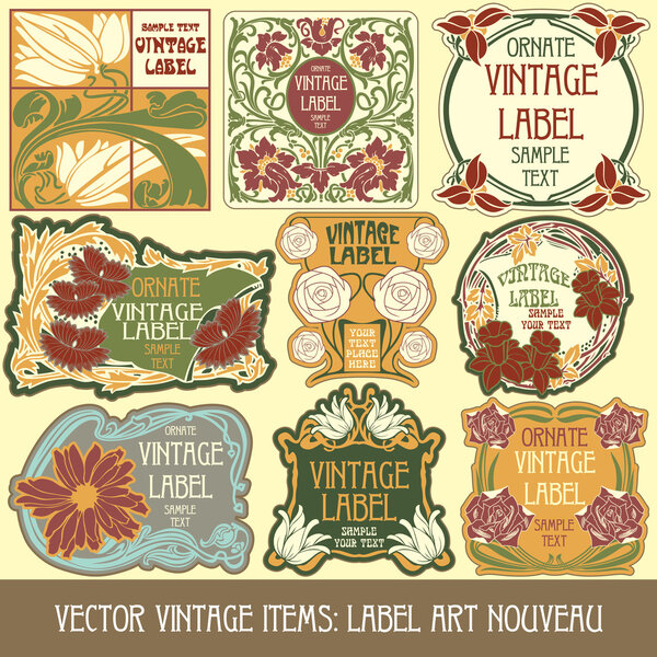 Label art nouveau