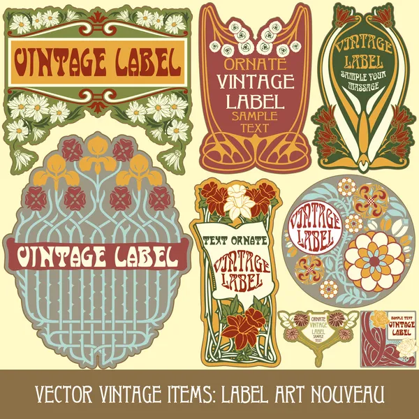 etiket art nouveau
