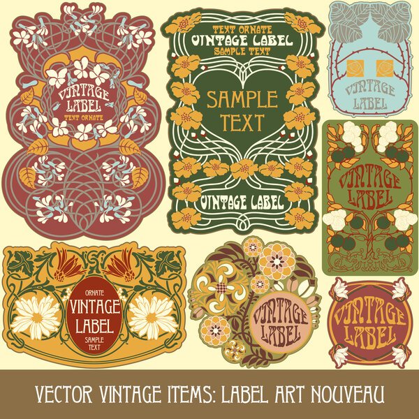 Label art nouveau