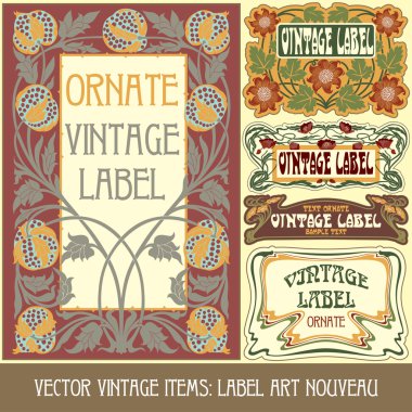 etiket art nouveau