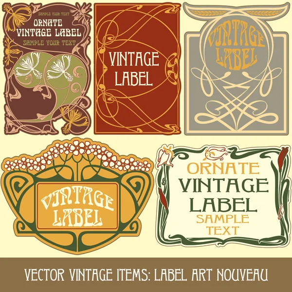 Label art nouveau — Image vectorielle