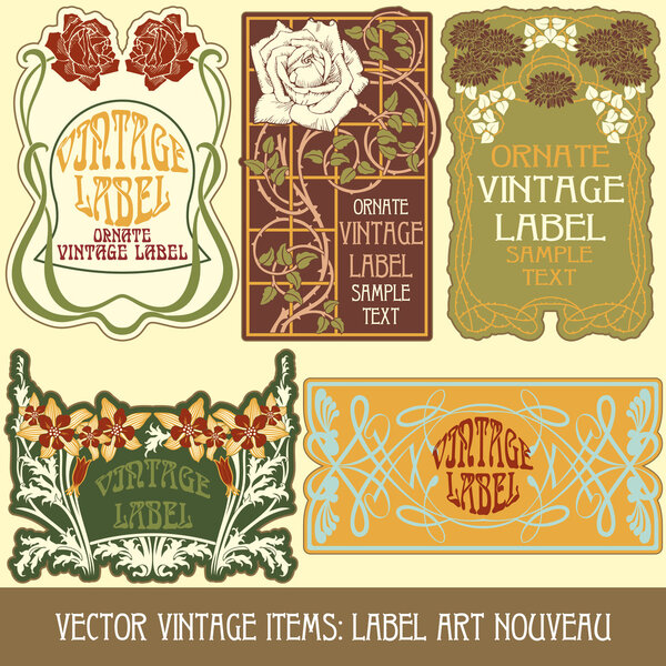 Label art nouveau