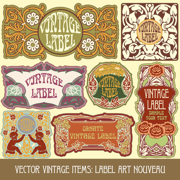 Label art nouveau