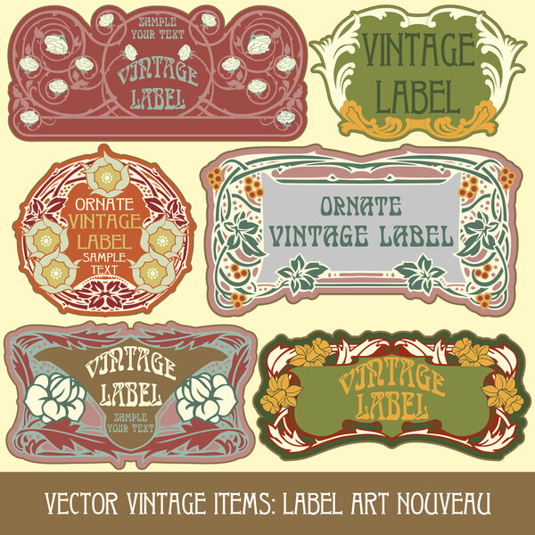 Label art nouveau