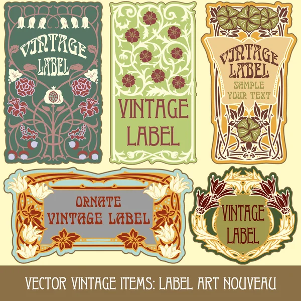 Label art nouveau — Stock Vector