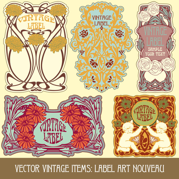 Label art nouveau