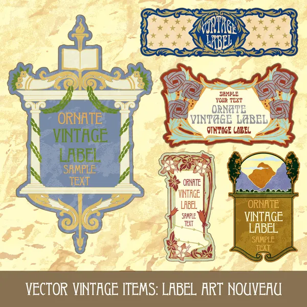 Label art nouveau — Image vectorielle