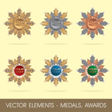 vektör öğeleri - madalya, Ödülleri