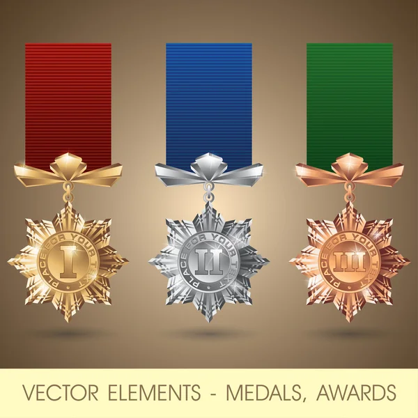 Elementi vettoriali - medaglie, premi — Vettoriale Stock