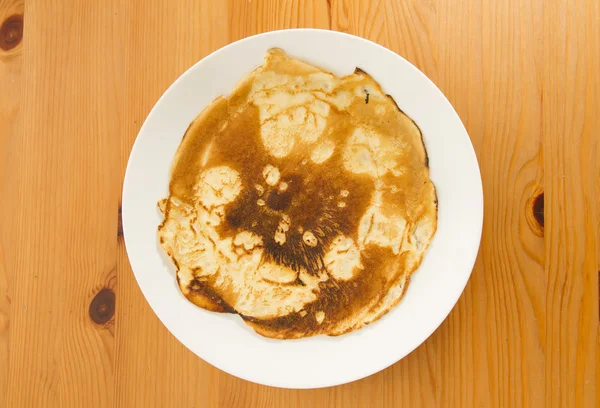 Verbrande pannenkoek — Stockfoto