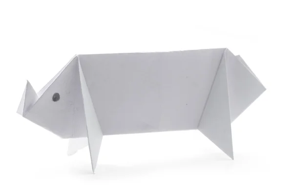 折纸猪 — 图库照片