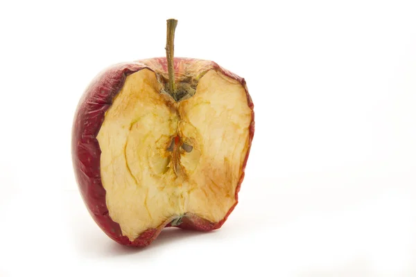 Rotten half apple — Stockfoto