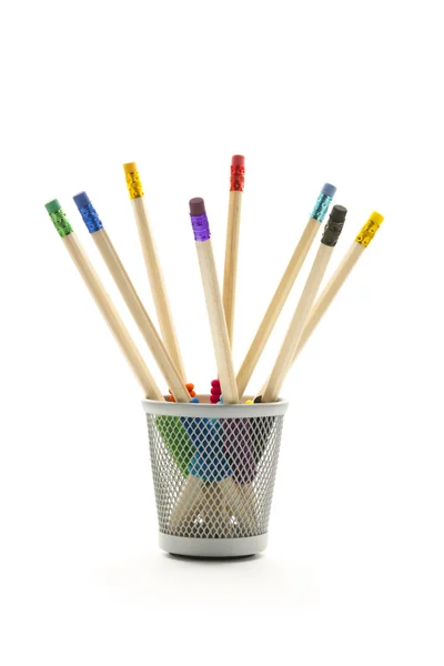 Pencil in basket — Stock Photo, Image