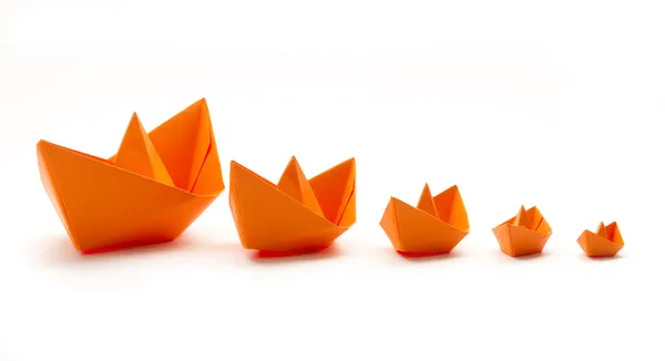 Origami boats — Stock Photo, Image