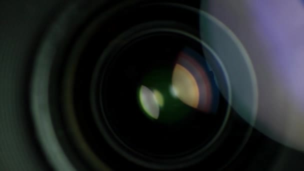 Lens spinning — Stock Video