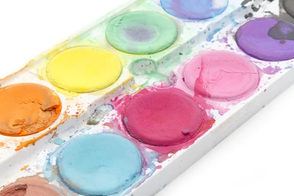 Old watercolor paint — Stock Photo, Image