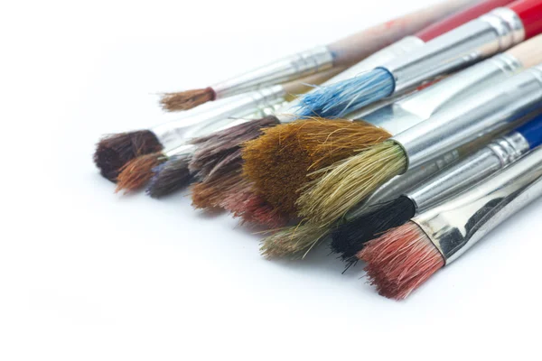 Old used brushes — Stock Photo, Image