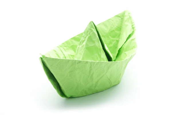Buruşuk origami tekne — Stok fotoğraf