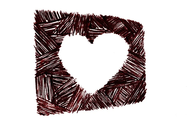 Stencil hjärta — Stockfoto