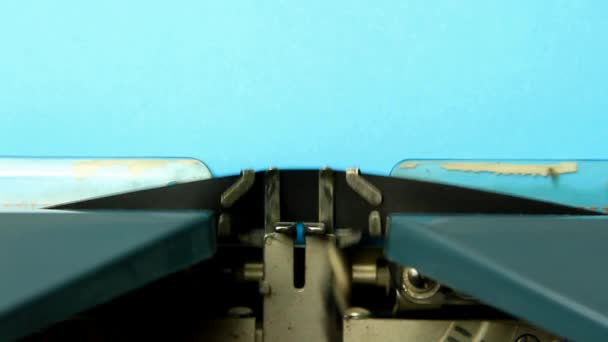 タイプライターのタイプの空白記号 — ストック動画