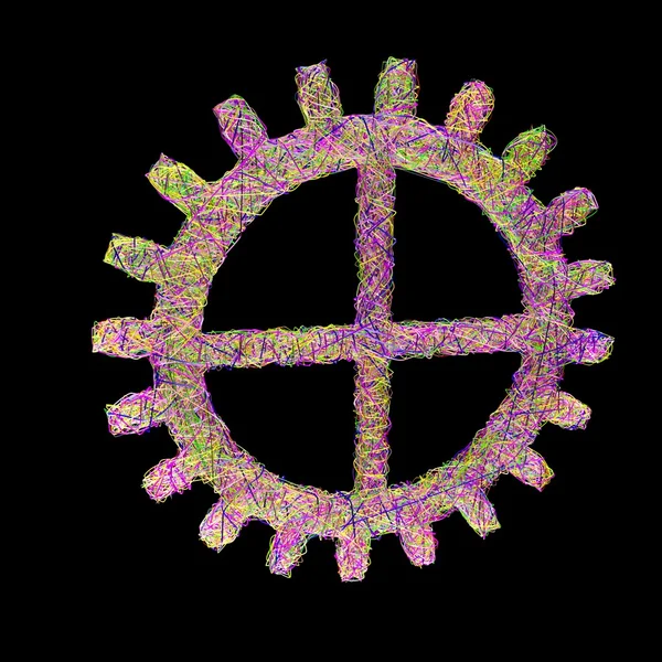 様式化された歯車 — ストック写真