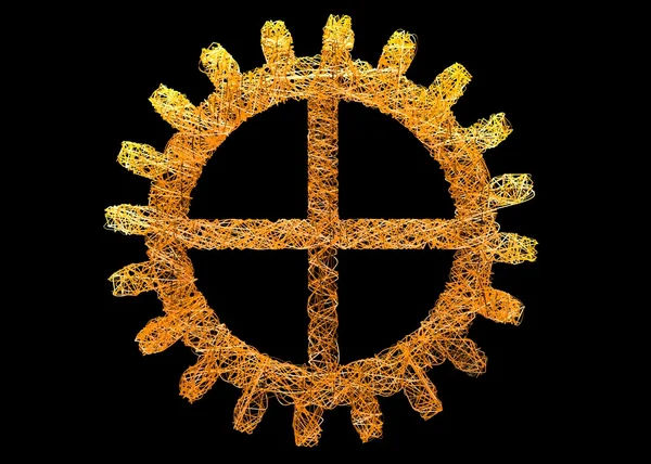 Stylized cogwheel — Stock Photo, Image