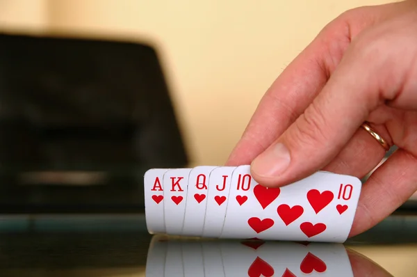 Mostrando cartas de jogar — Fotografia de Stock