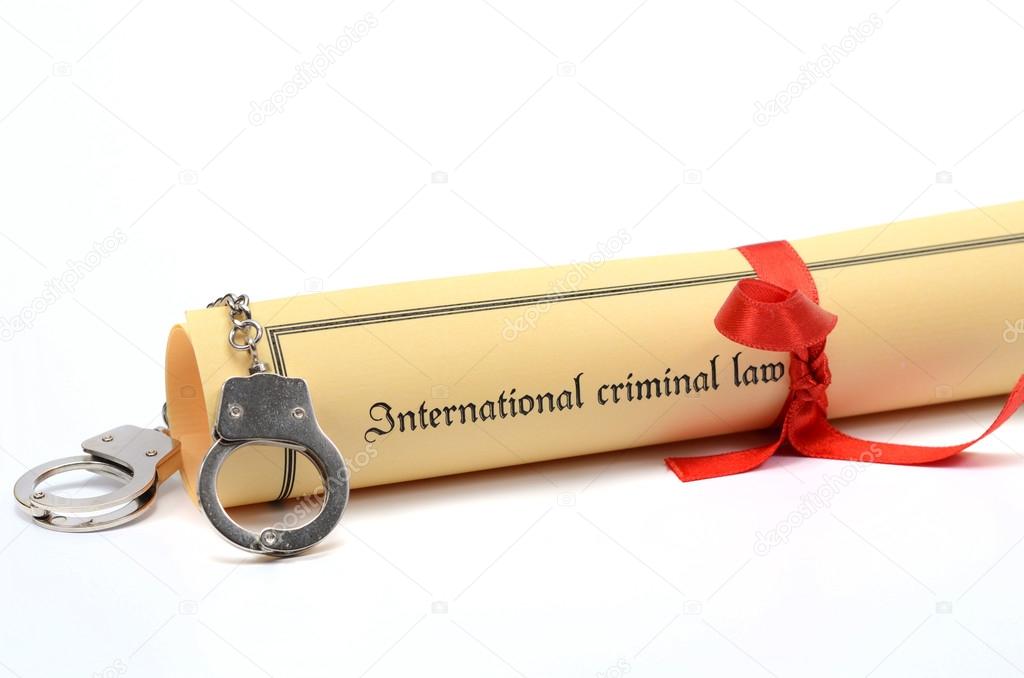 Handcuffs and International criminal law document