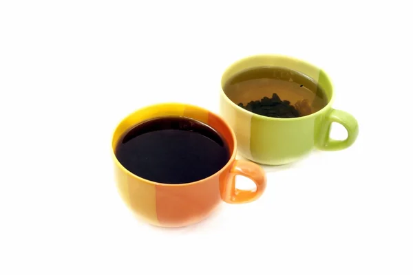 Dos tazas de té diferente — Foto de Stock